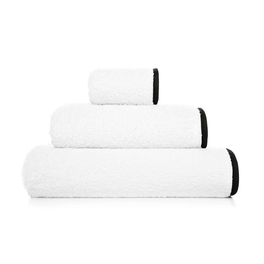 Handdukar Portobello Vit:Svart
